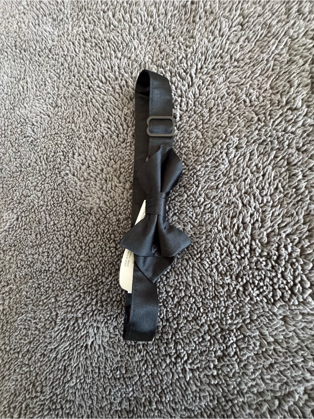 Crewcuts Boys Black Silk Bow Tie - Size Kids L-XL